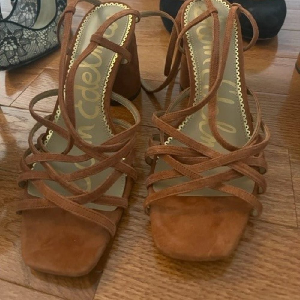 New Sam Edelman low strappy heels